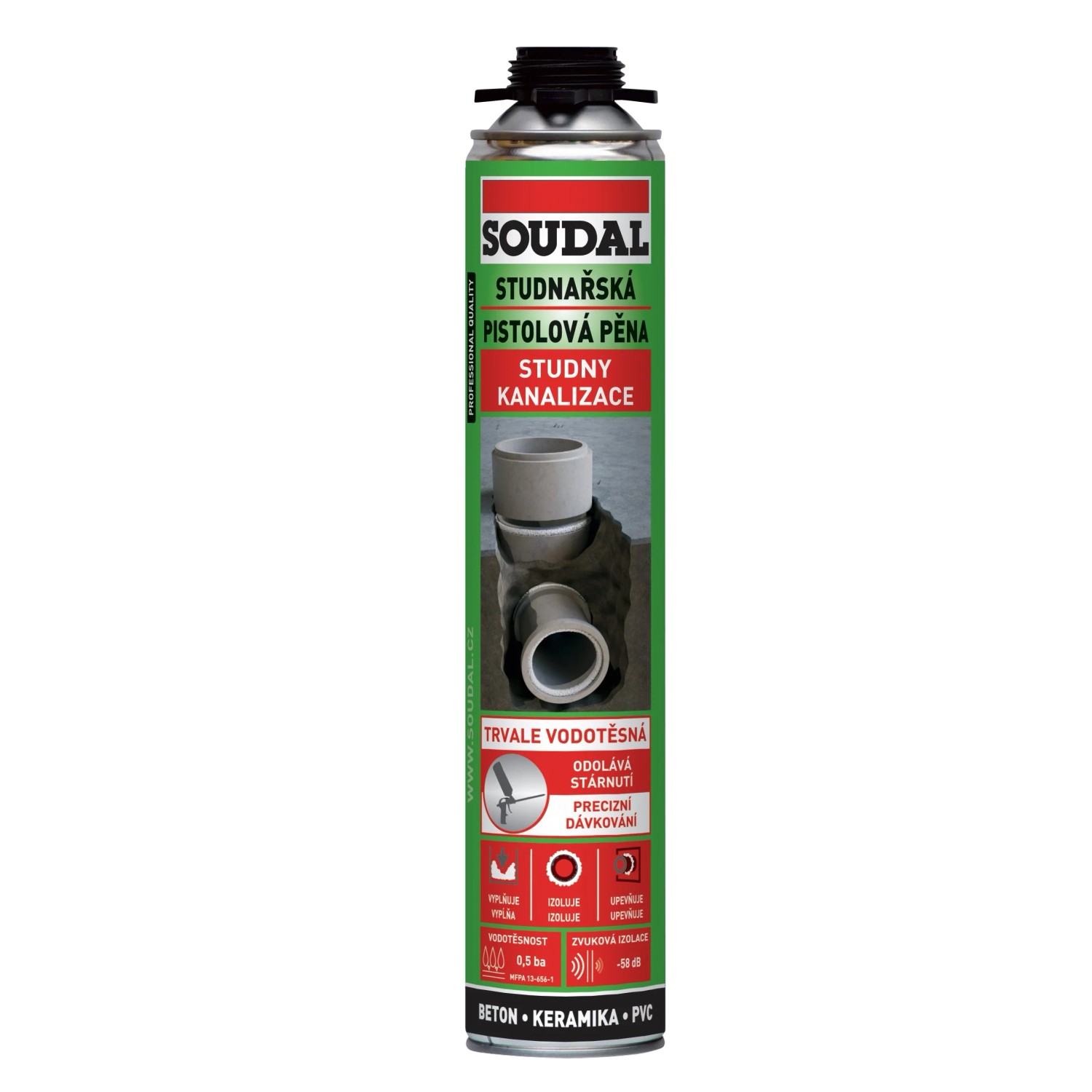 E-shop SOUDAL Studnárska pištoľová pena 750 ml