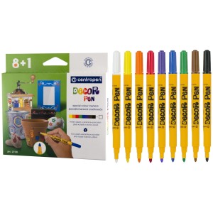 Sada t.b.t. Decor Pen s 9 perami v rôznych farbách pre umelecké potreby.