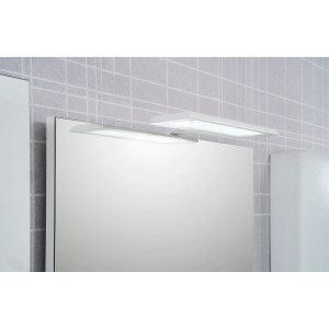 Pelipal Quickset 923 LED svetlo, 37 cm, v bielej farbe, namontované nad zrkadlom v kúpeľni.