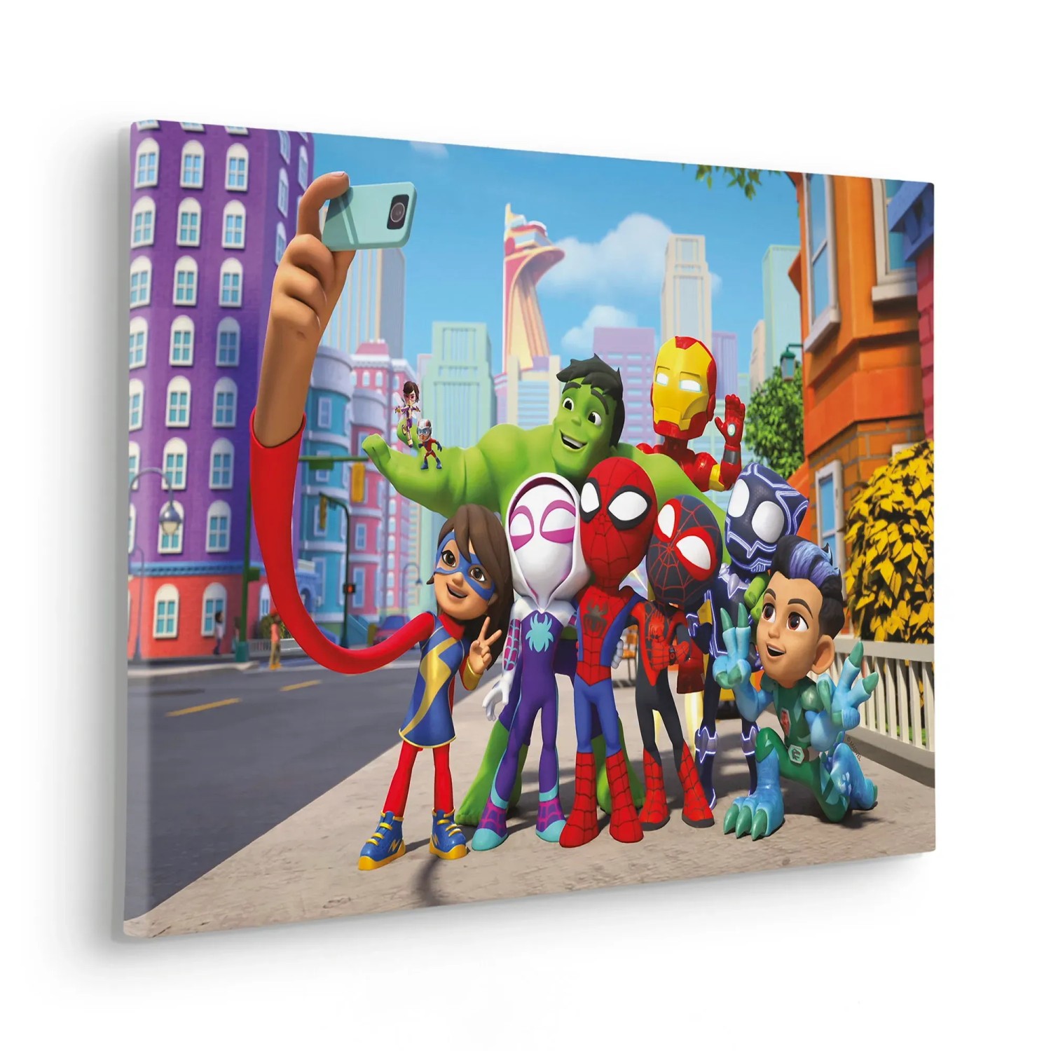 E-shop Komar Nástenný obraz na ráme Spiderman Selfie 40 x 60 cm