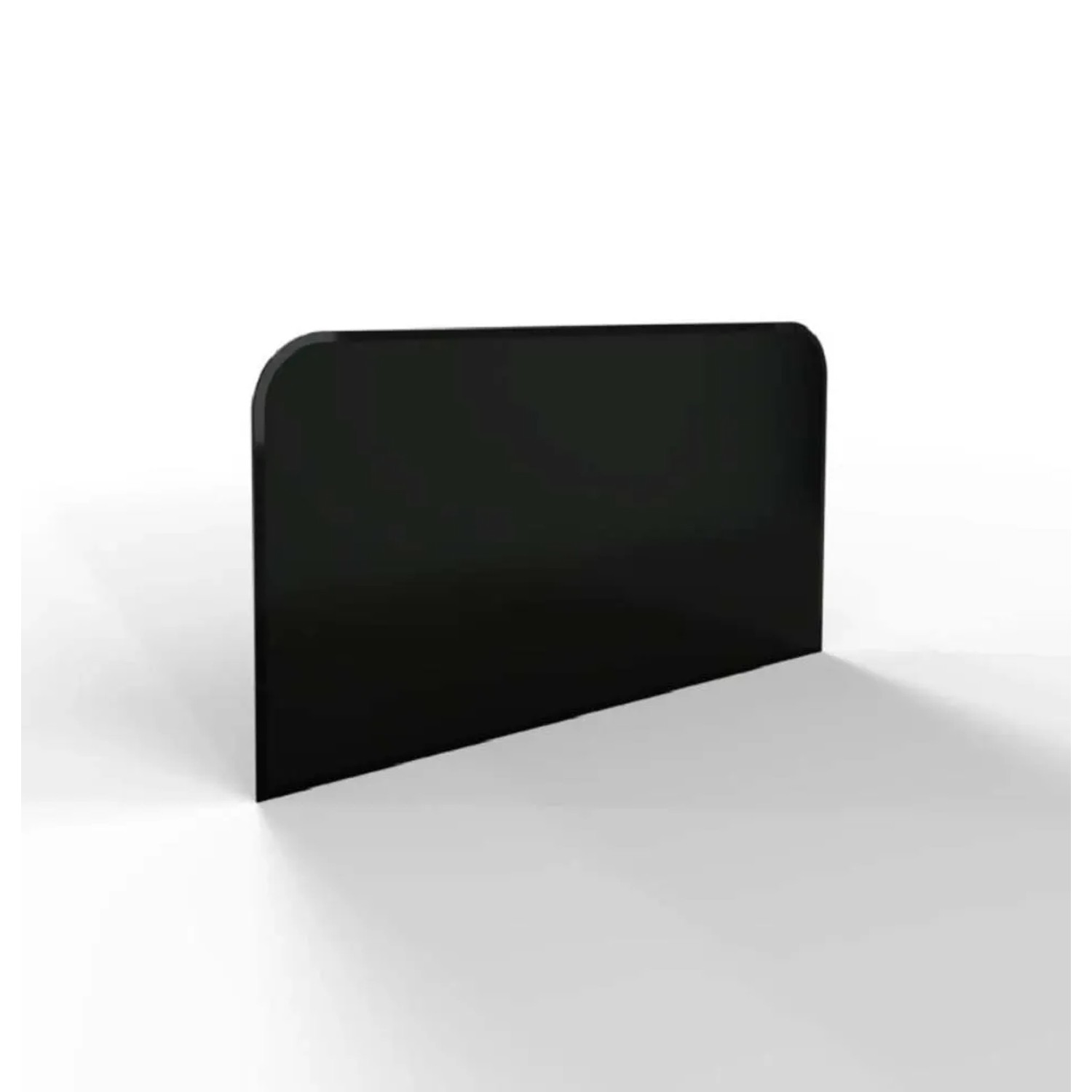 E-shop HS Flamingo Sklo pod kachle oblúk 2xR100, čierne, 1100 x 600 x 6 mm