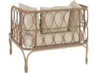 Kreslo Lounge Hockinson, prírodná, oceľ/vrbové prútie Kreslo Lounge Hockinson, prírodná, oceľ/vrbové prútie