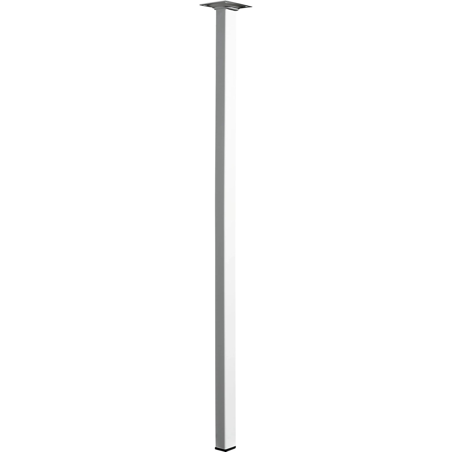 E-shop Hettich Nábytková noha hranatá, biela, 24 x 24 x 700 mm