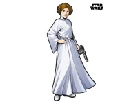 Komar Samolepiaca vliesová fototapeta Star Wars XXL Princess Leia 127 x 170 cm