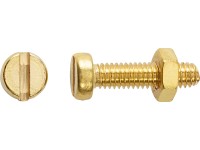 Závitová skrutka s valcovou hlavou PZ mosadzná M5 x 20 mm, 8 ks + matica Závitová skrutka s valcovou hlavou PZ mosadzná M5 x 20 mm, 8 ks + matica