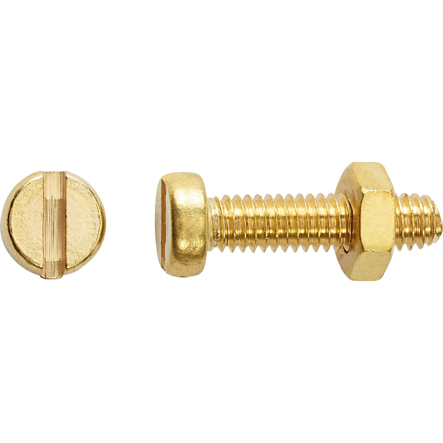 E-shop Závitová skrutka s valcovou hlavou PZ mosadzná M5 x 20 mm, 8 ks + matica