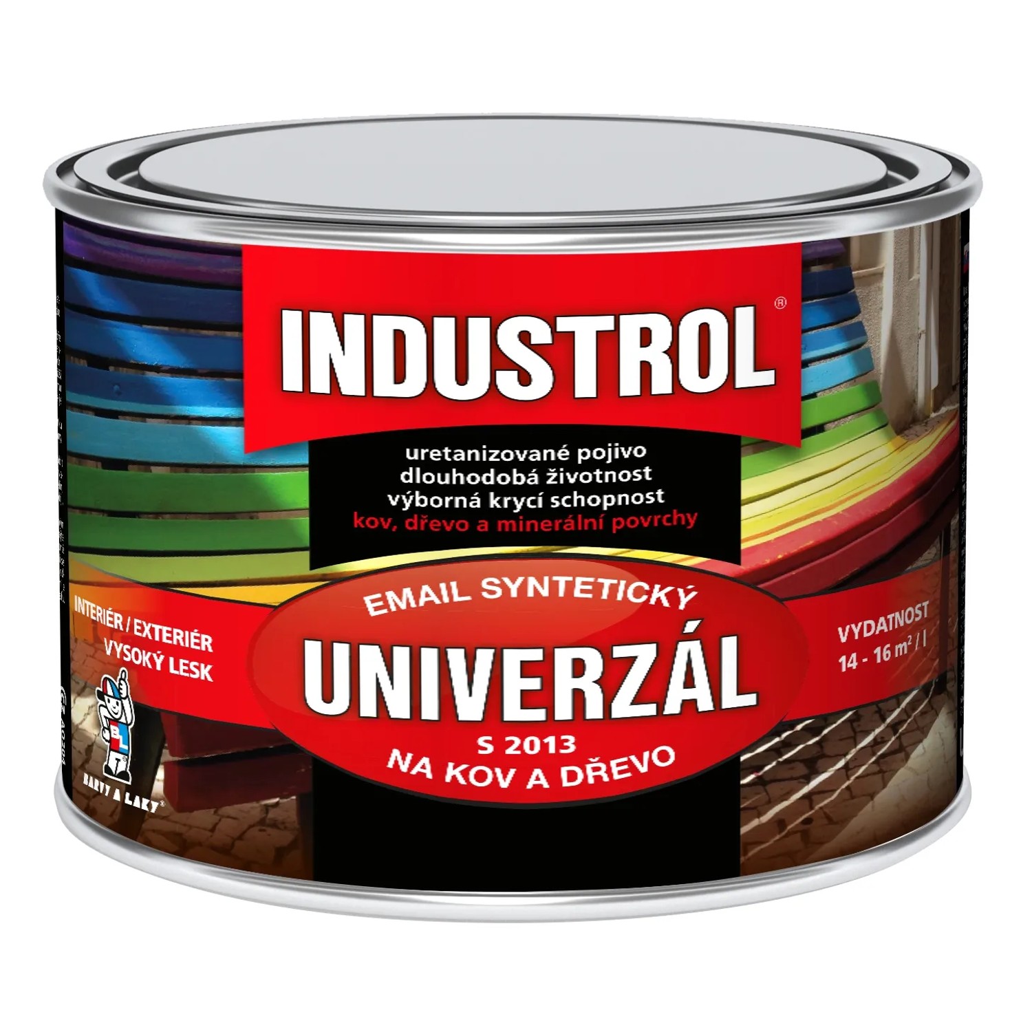 E-shop INDUSTROL Email na kov a drevo S2013 UNIVERZÁL 1000 biely 375 ml
