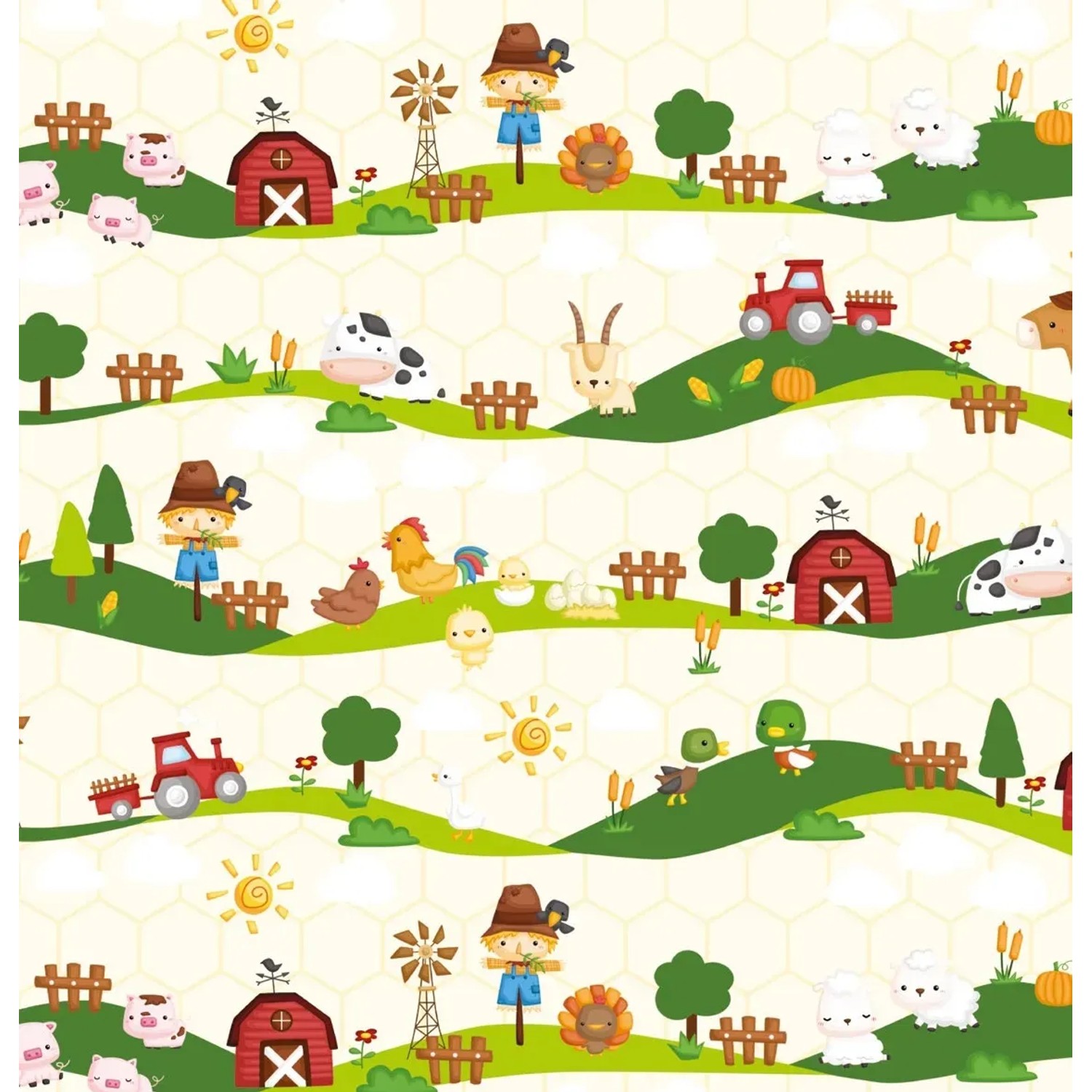 E-shop Gekkofix Samolepiaca fólia, detský vzor - farma, 45 x 200 cm