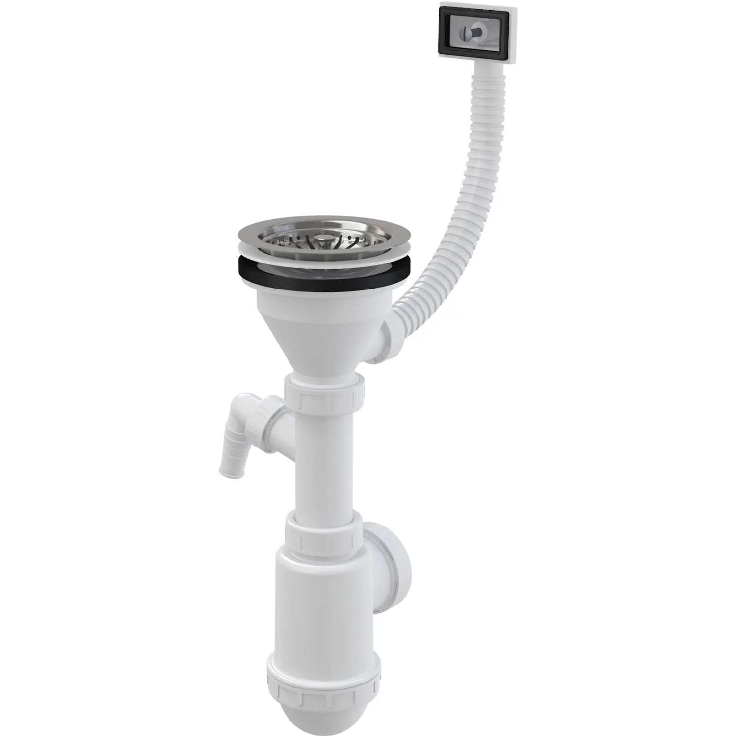 E-shop Alca Sifón drezový A447P-DN50/40, nerez mriežka pr. 115mm, flexi prepad, prípoj.