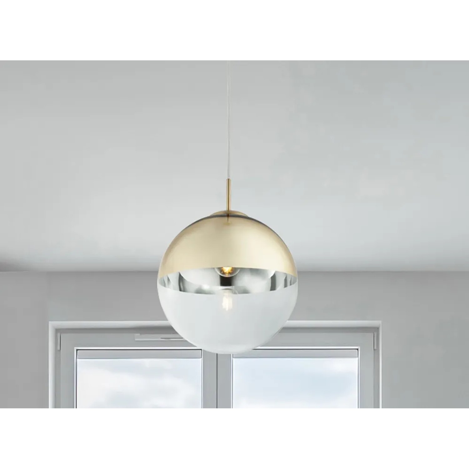 E-shop GLOBO Závesné svietidlo VARUS, E27, zlaté, pr. 30 x 120 cm