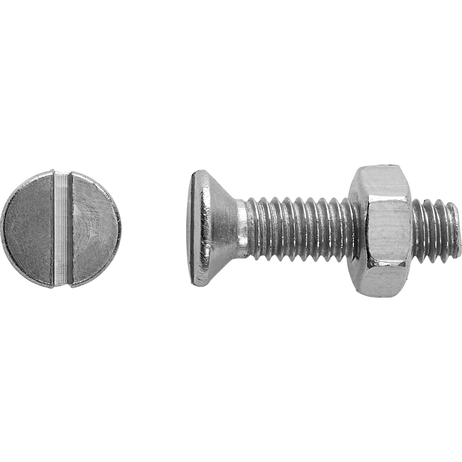 E-shop Závitová skrutka so zápustnou hlavou PZ oceľ A2 M5 x 16 mm, 8 ks + matica