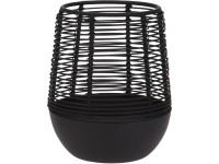 Koopman Drôtený svietnik na čajovú sviečku, čierna, pr. 10 x 12 cm