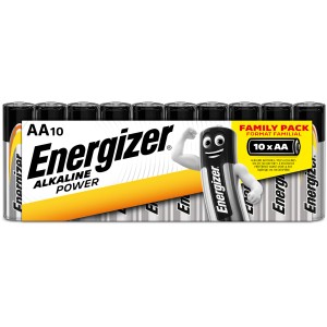 Energizer Alkaline Power AA batérie, balenie 10 ks. Mignon batérie pre každodenné zariadenia.