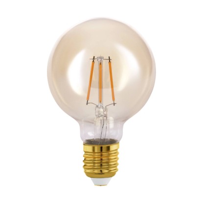 EGLO LED žiarovka E27 G80 4W 350lm 2200K pr. 80 x 120 mm, jantárová