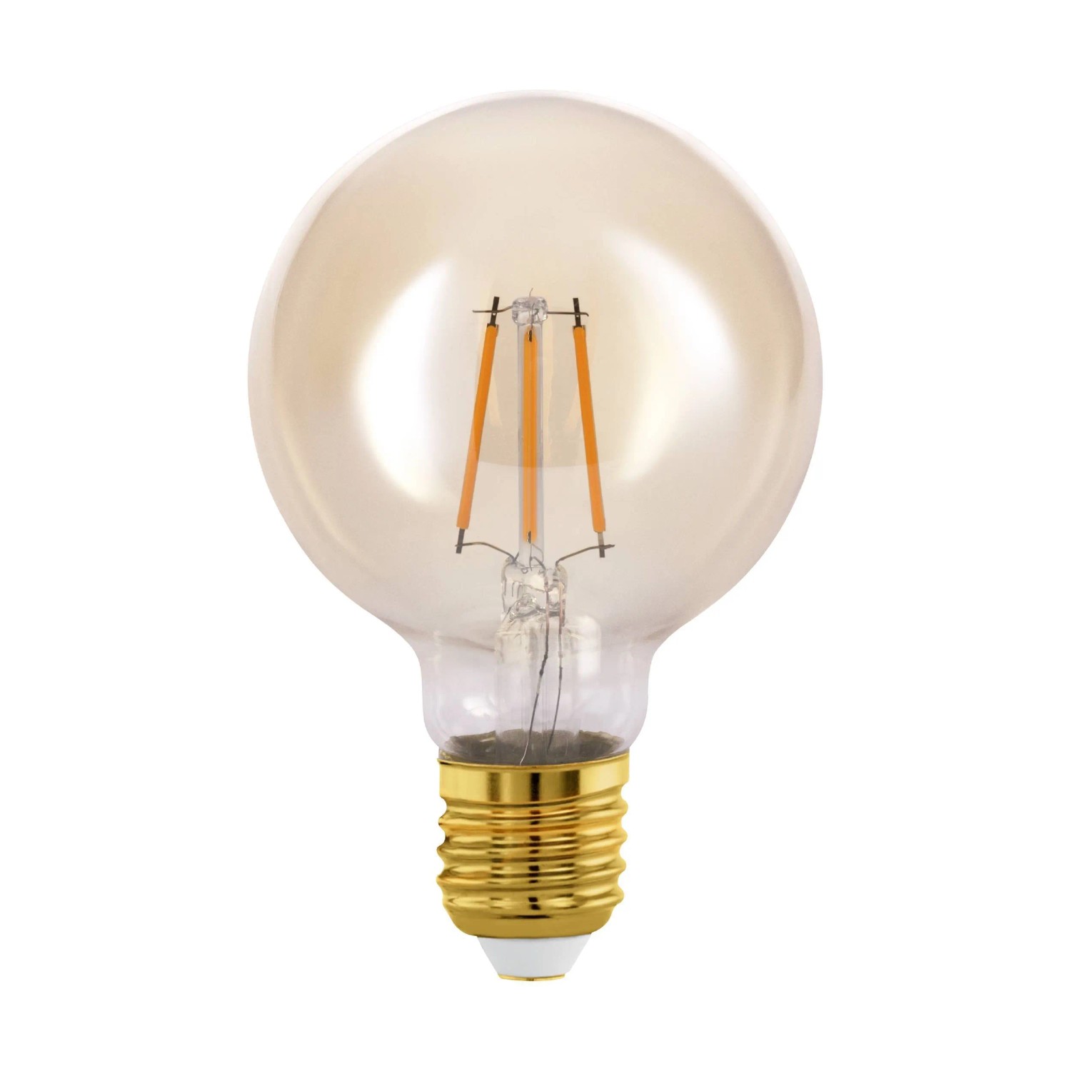 E-shop EGLO LED žiarovka E27 G80 4W 350lm 2200K pr. 80 x 120 mm, jantárová