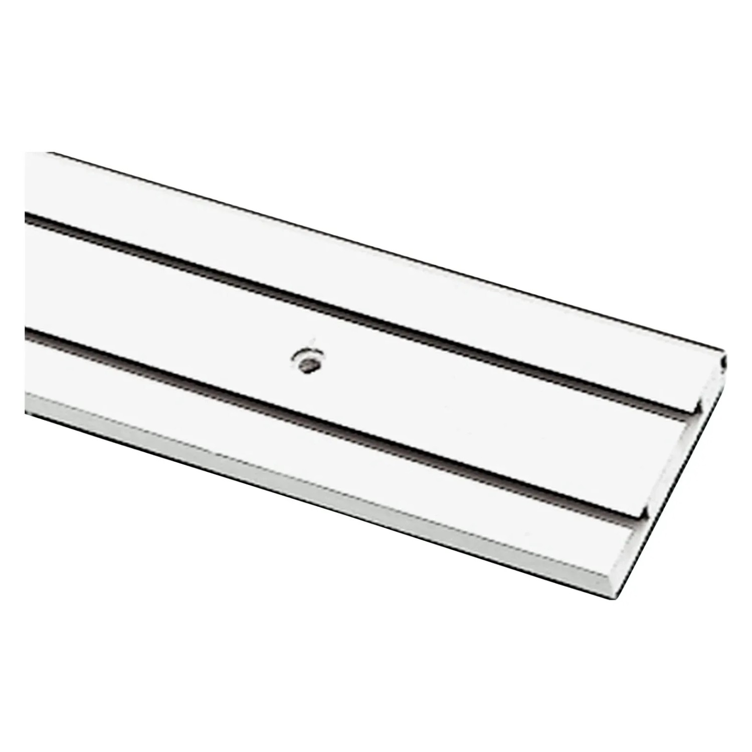 E-shop GARDINIA Záclonová koľajnička GE2 plastová s MDF jadrom, biela, 77 mm x 120 cm