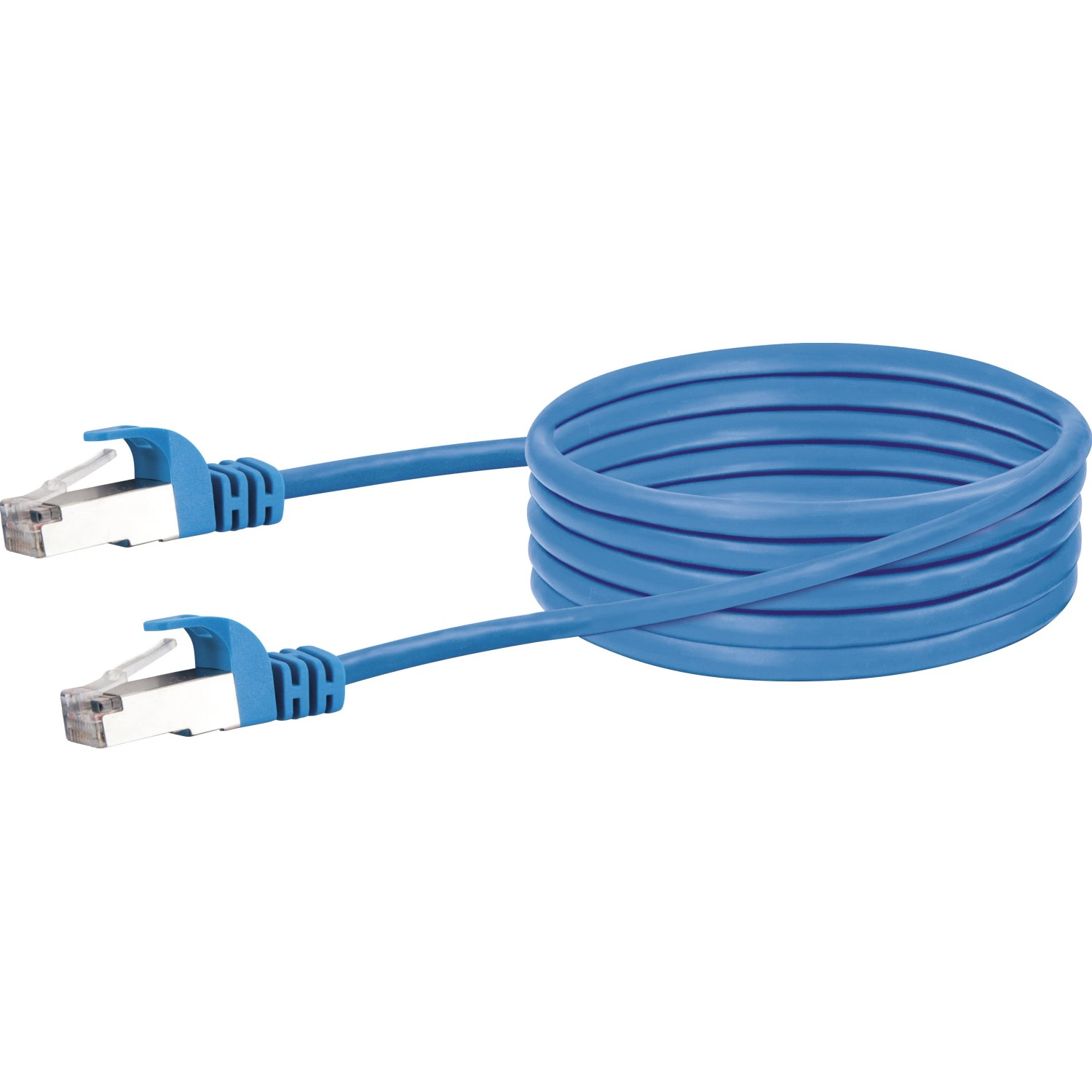 E-shop Schwaiger Sieťový kábel CAT 6 (S/FTP), modrý, 2,5 m