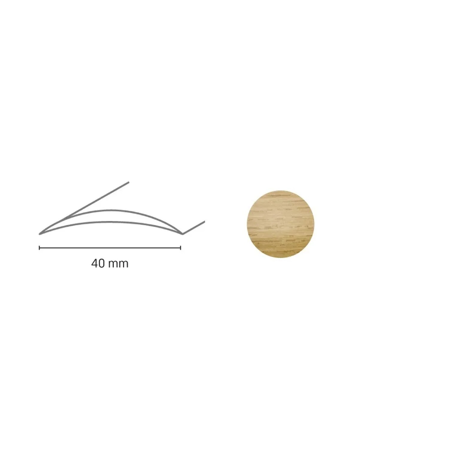 E-shop Döllken Profiles Prechodový profil DP 64 S Samolepiaca 40 x 930 mm, dub