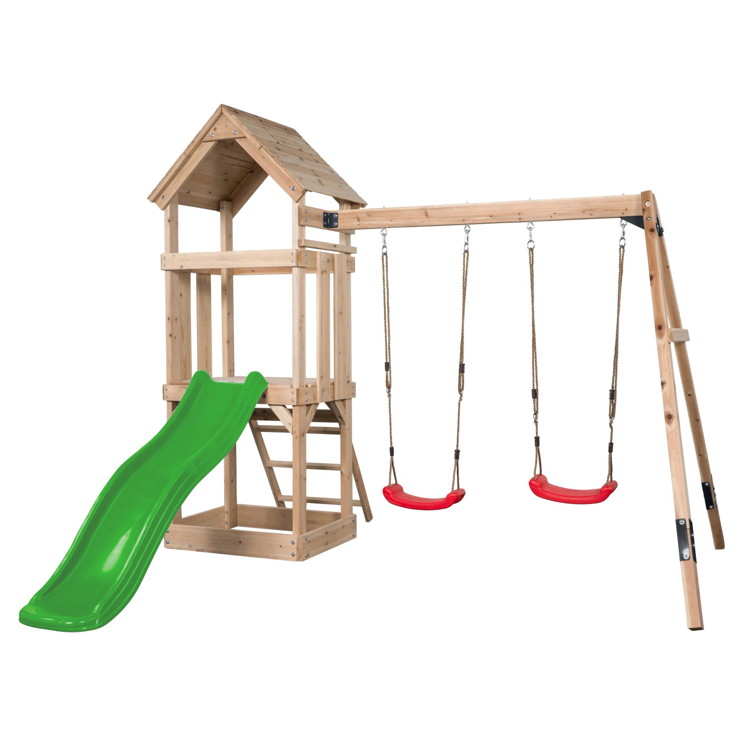 E-shop Swing King Hracia veža Noa, svetlo zelená, 234 x 265 x 280 cm