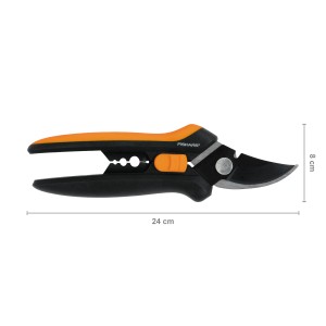 Fiskars Floristické nožnice SP141, záhradné nožnice s nepriľnavým povrchom a rukoväťami SoftGrip.