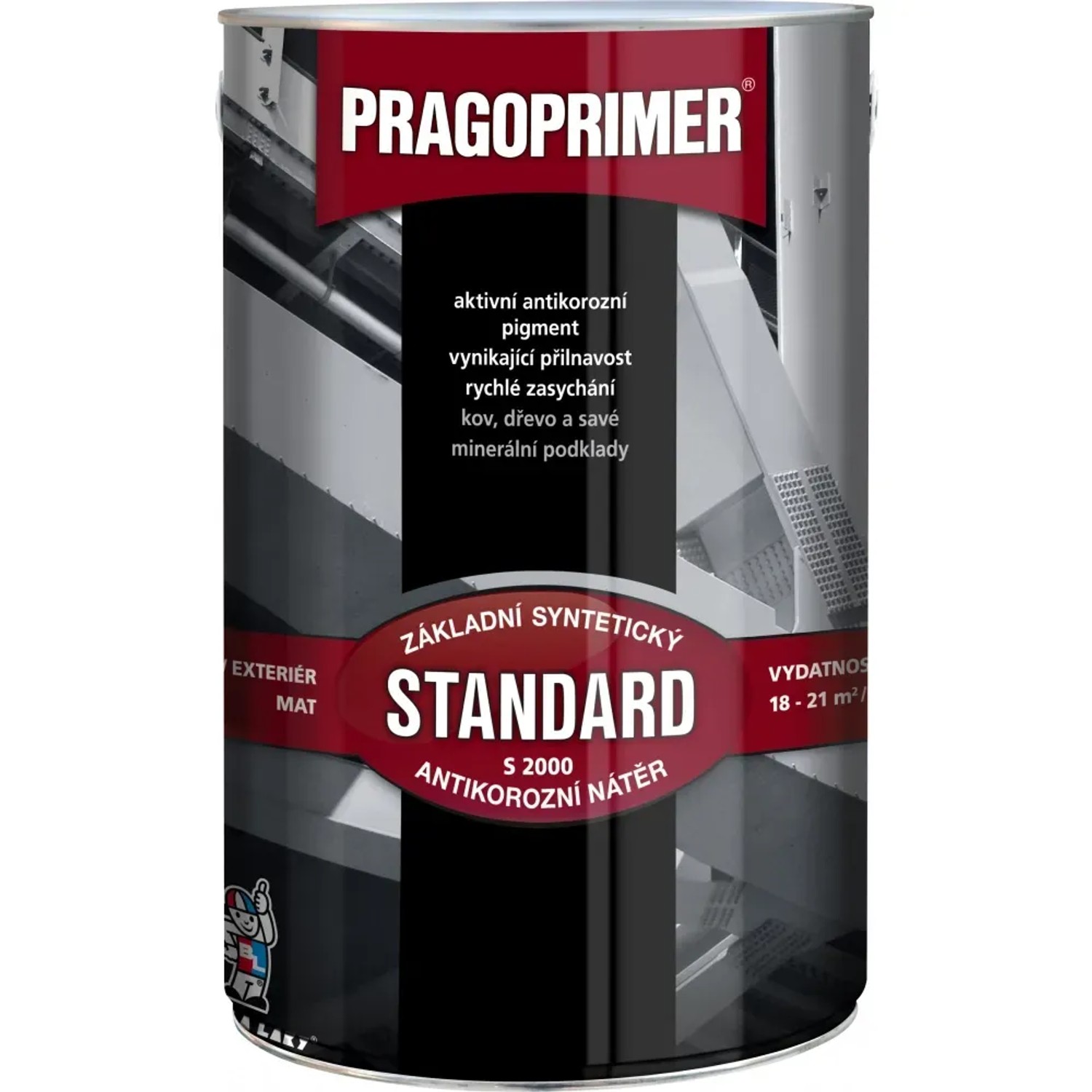 E-shop PRAGOPRIMER Základný antikorózny náter STANDARD S 2000 0100 biela 4 l