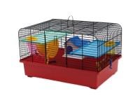 SMALL ANIMALS Klietka pre malé zvier. a hlodavce CH1 čierna/červená 49x32,5x29cm