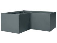 Floraworld Rohový vyvýšený záhon Twin-Wall, antracitová, 180 x 180 x 76 cm