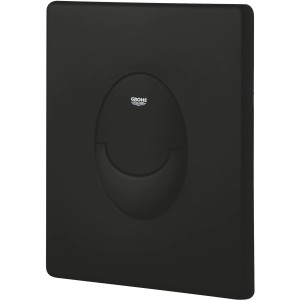 Grohe Start ovládacie tlačidlo v matnej čiernej farbe pre WC, 156x197 mm.