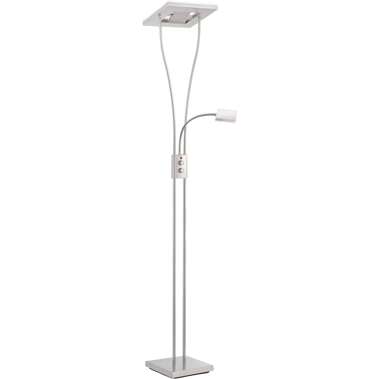 E-shop Just Light. Stojaca LED lampa Helia s čítacím ramenom, 16+2x4W 3000K+RGB, 196cm