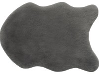 Koberec z umelej kožušiny, antracitová, 60 x 90 cm