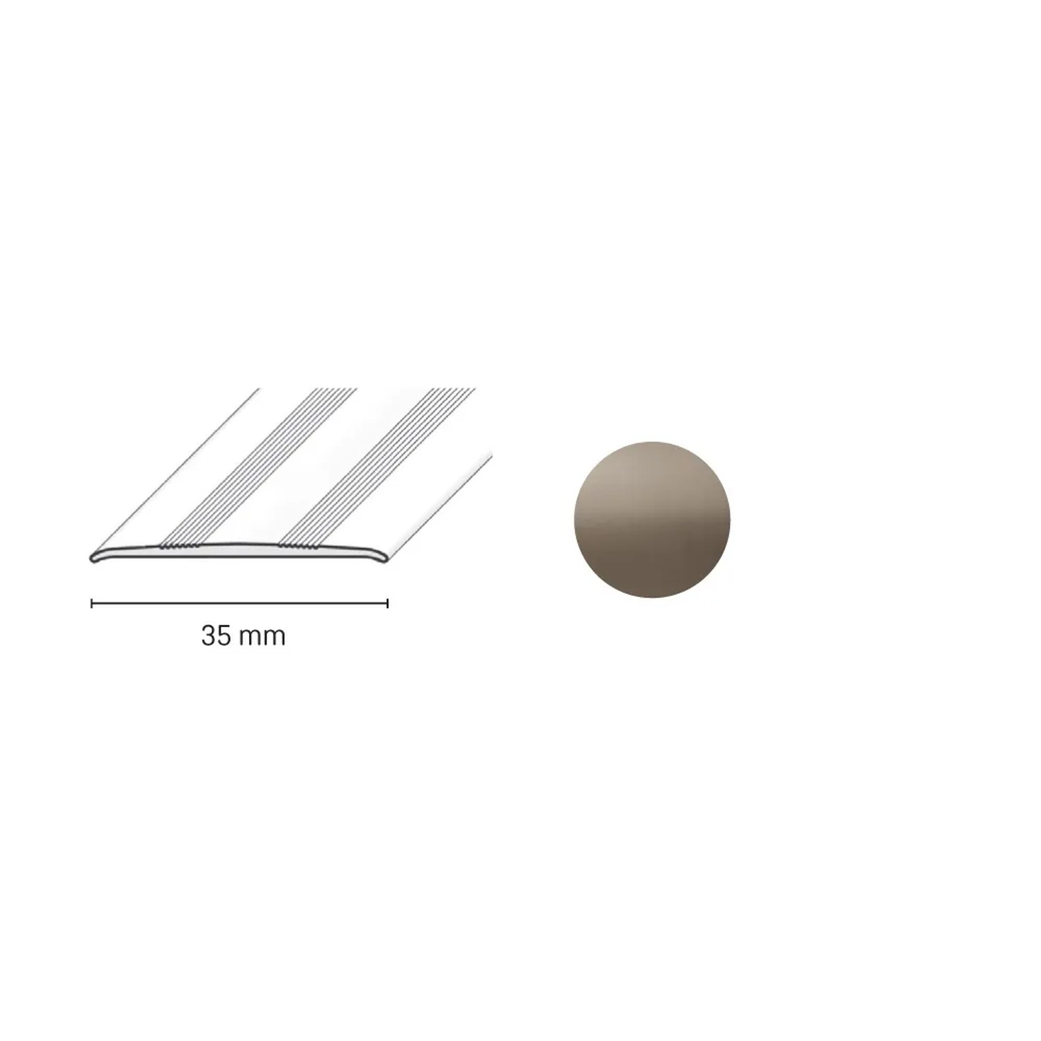 E-shop Döllken Profiles Prechodový profil DP 08 S Samolepiaca 35 x 1800 mm, champagne