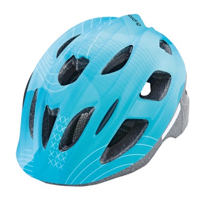 Prophete Detská cyklistická prilba s LED svetlom, tyrkysová, 53-55 cm