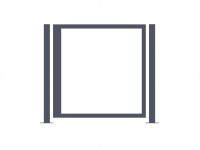 MEGACORP Bránka BEZ VÝPLNE pozinkovaná oceľ 900 x 900 mm