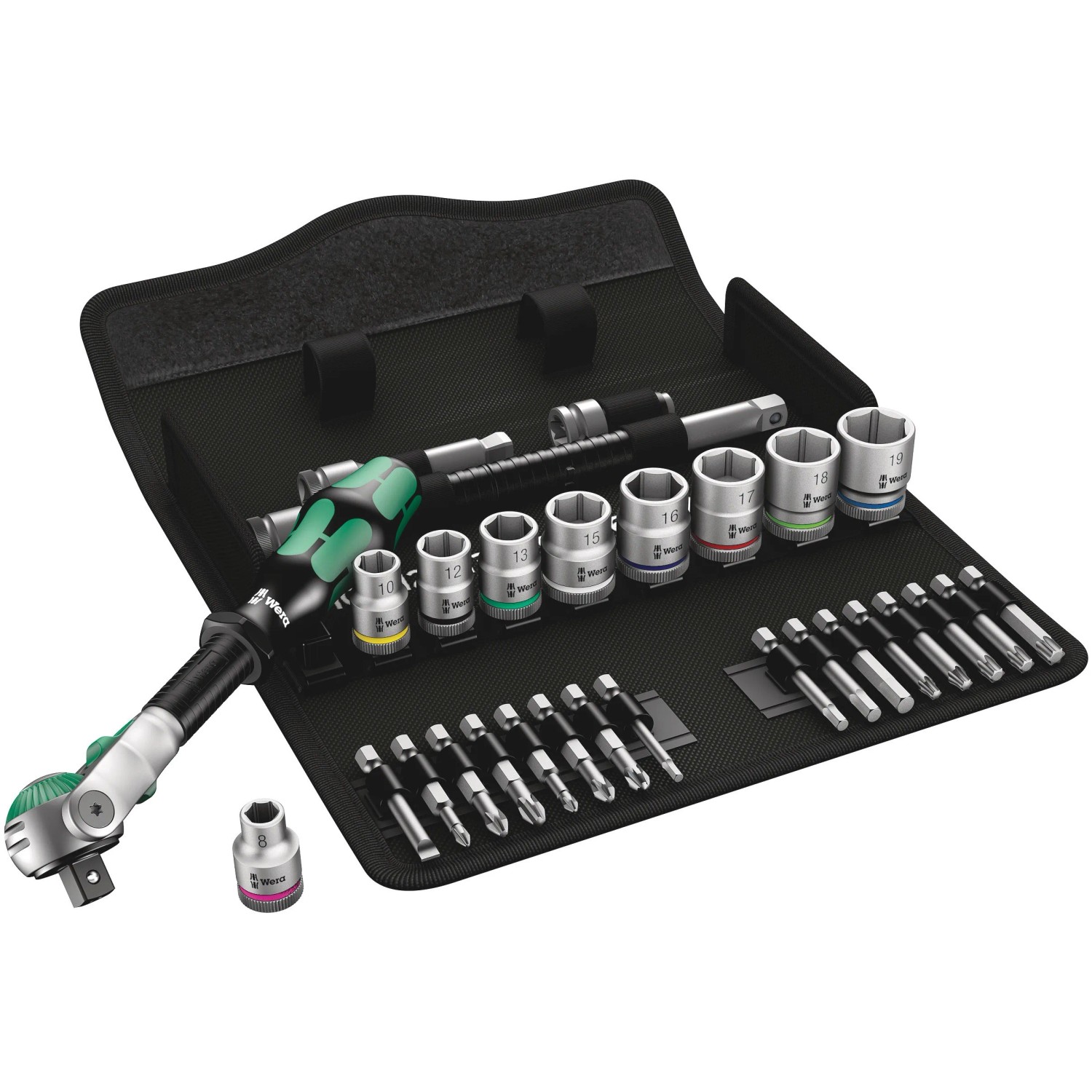 E-shop Wera Račňová súprava Zyklop Speed 8100 SB 6, metrická, 3/8", 28dielna