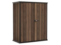 KETER Záhradný úložný box Deco Vertical Shed, 1400 l, walnut, 140x73,6x170,4 cm