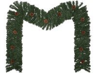 BWO Vianočná umelá girlanda jedľová so šiškami zelená 180x vetva, 270 cm
