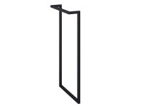 Roca Bočný rám umývadlovej skrinky Elegant Plus čierny 80 x 9,8 x 36 cm