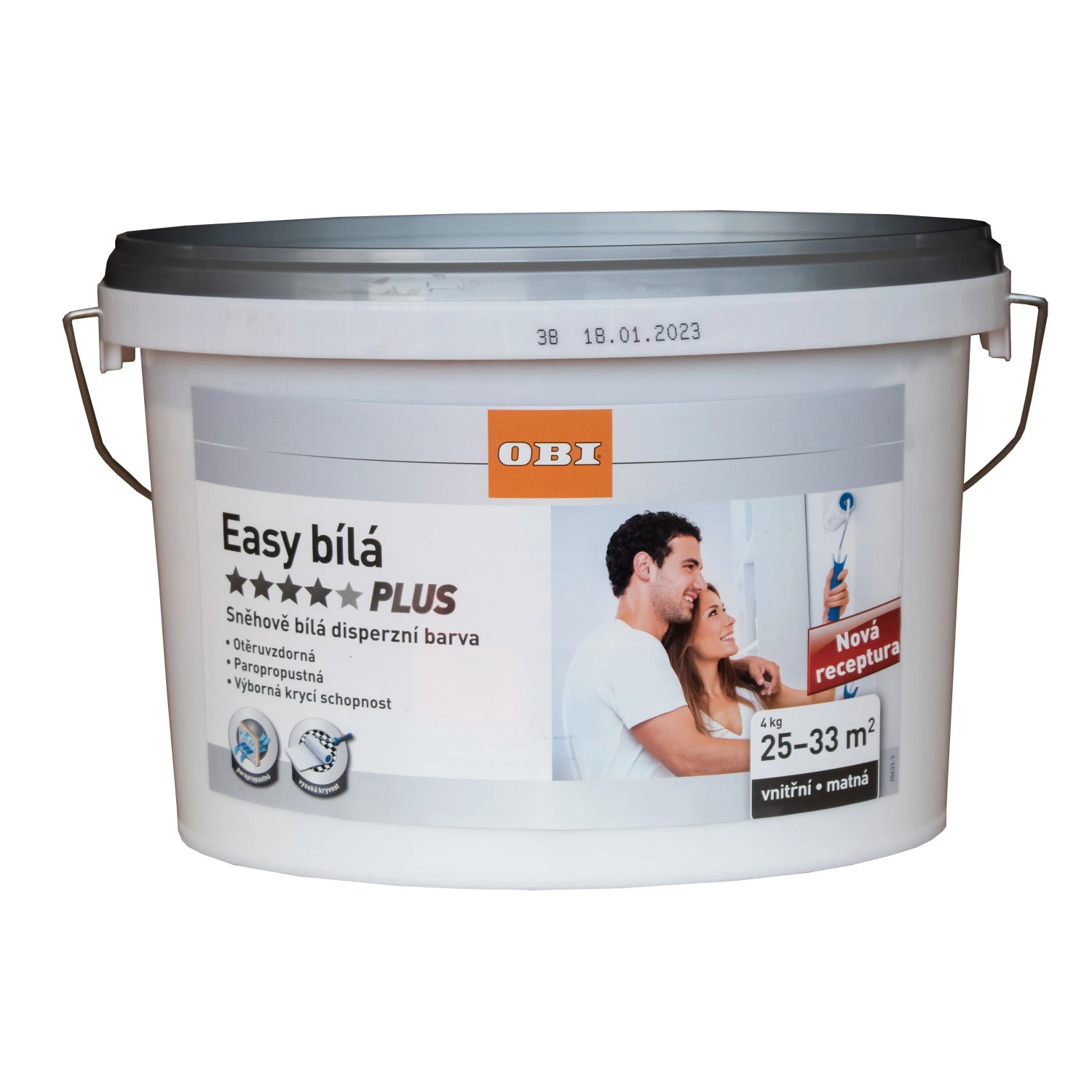 E-shop OBI Interiérová farba Easy Plus biela matná 4 kg
