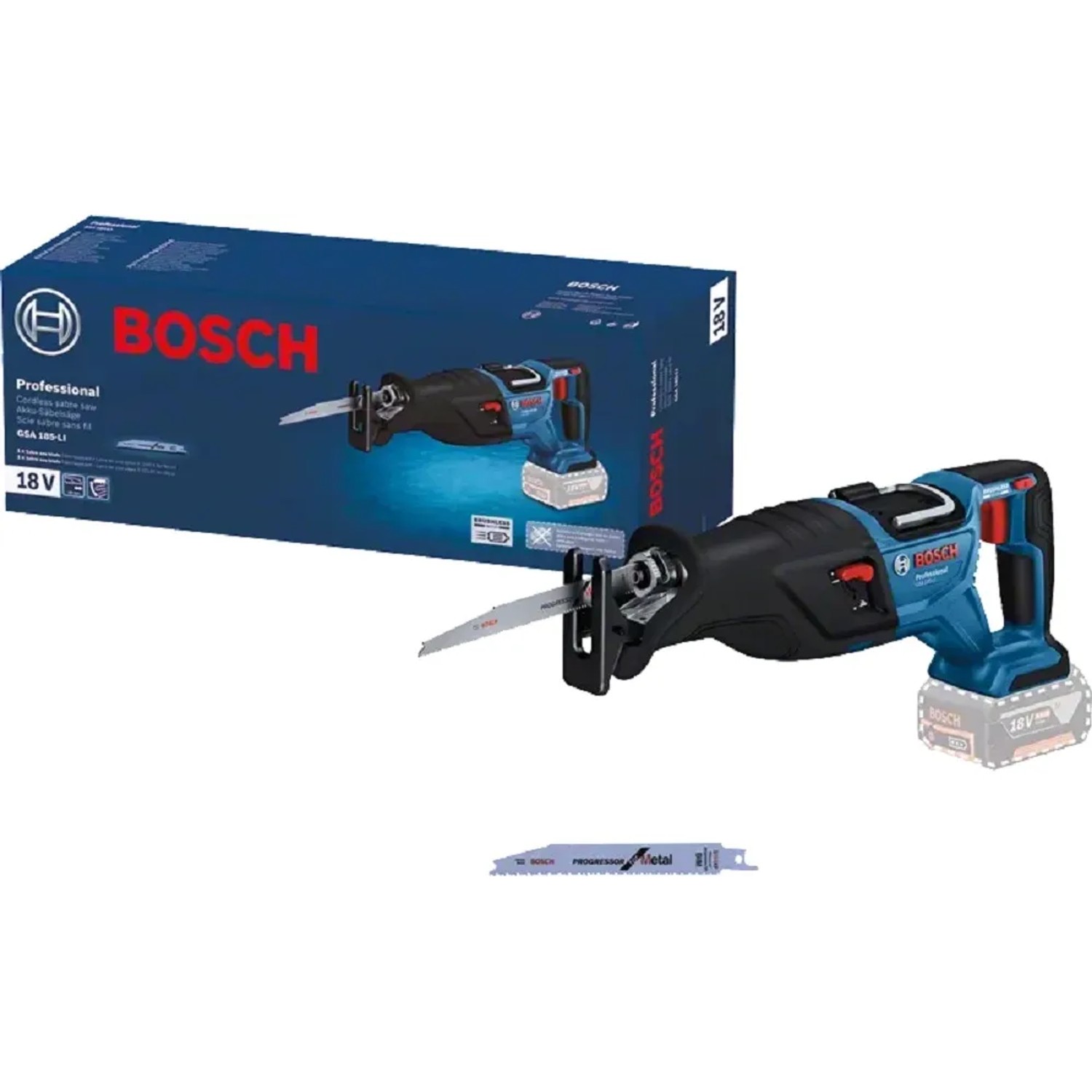 E-shop Bosch Professional Akumulátorová píla chvostovka GSA 185-Li Solo