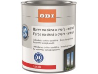 OBI Farba na okná a dvere lesklá biela 375 ml