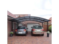 Ximax Alu prístrešok na 2 autá Portoforte Typ 60-M matná hnedá 542 x 495 cm