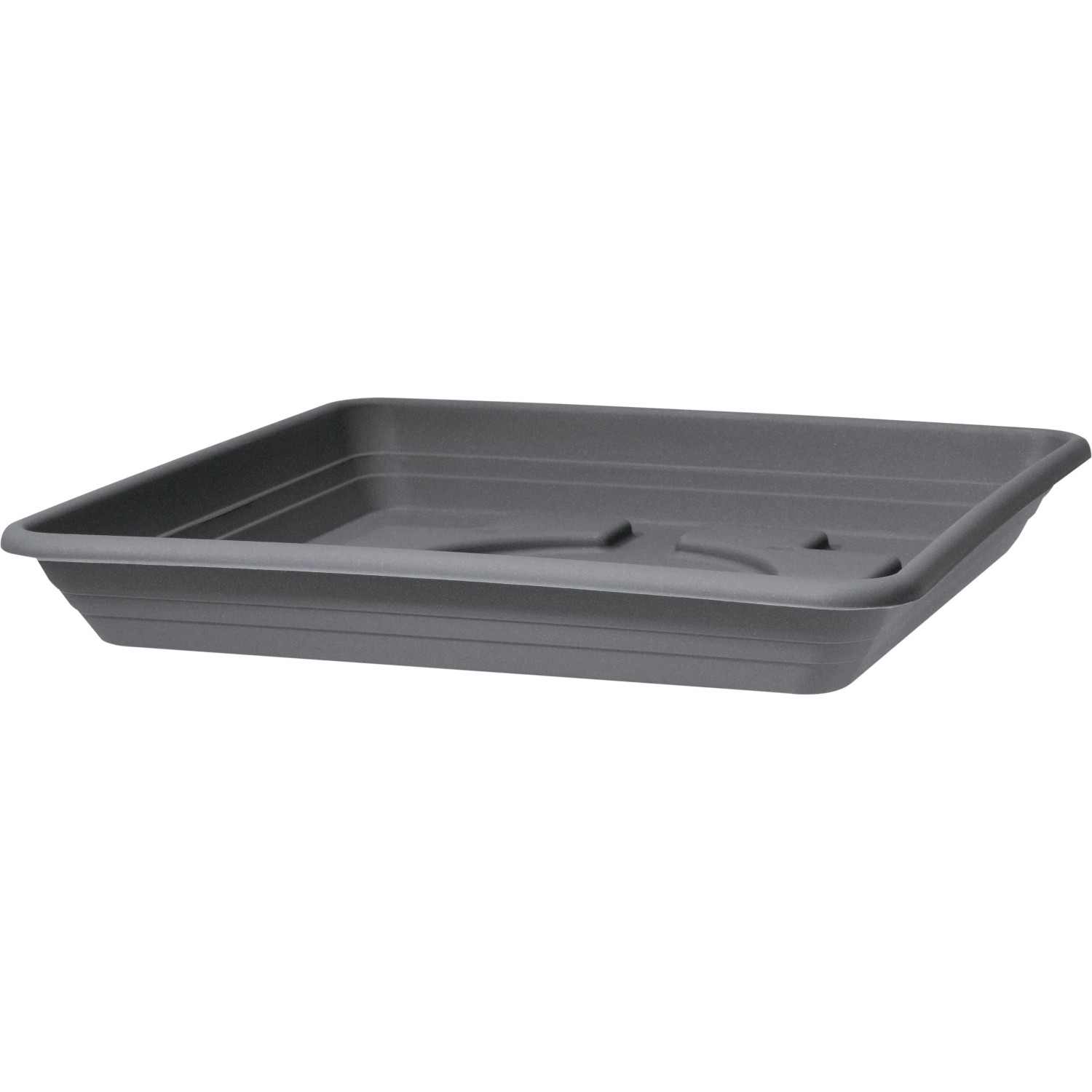 E-shop Scheurich Miska pod kvetináč Lara 327/35 Metallic Grey, 35 x 35 x 5 cm