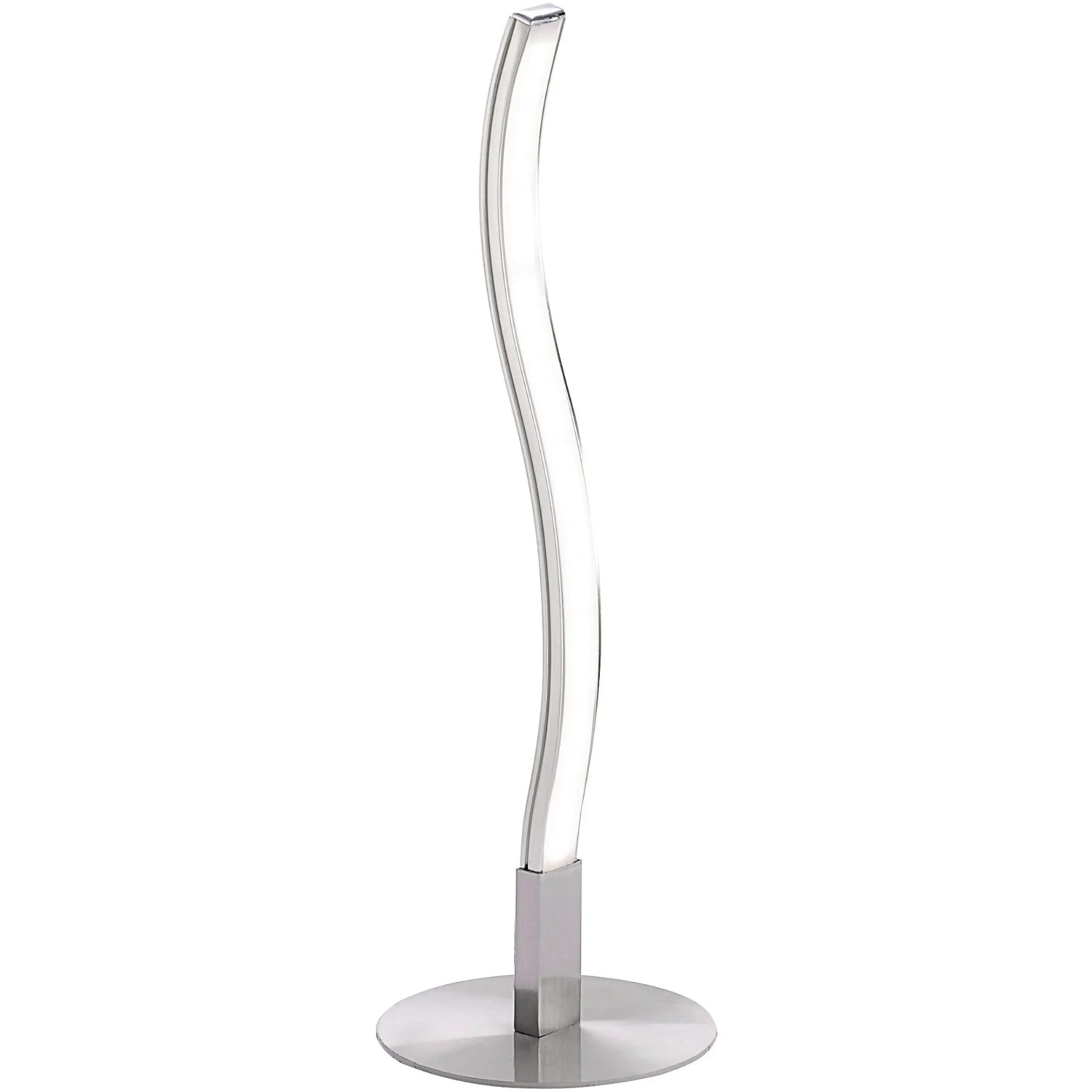 E-shop Just Light. Stolná LED lampa Wave, 3W, 345lm, 3000K, oceľová, pr. 10 x 30 cm