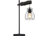 GLOBO Stolná lampa MINA, E27, matne čierna, 33 x 18 x 55 cm