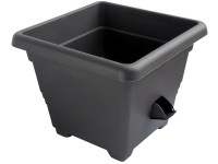 Plastia Samozavlažovací kvetináč Bergamot antracit 25 x 25 cm