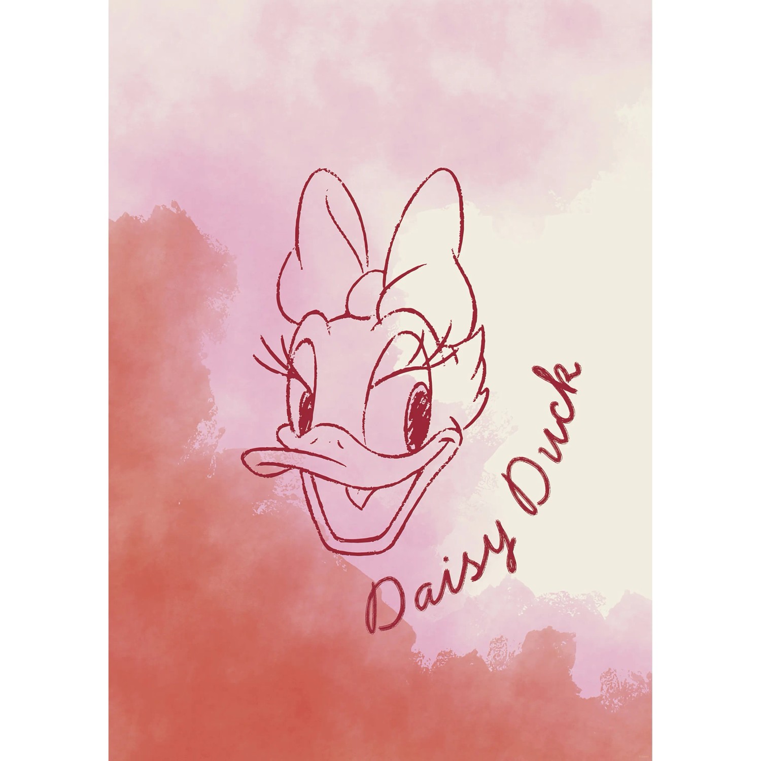E-shop Komar Plagát Disney Daisy Duck Watercolours 50 cm x 70 cm
