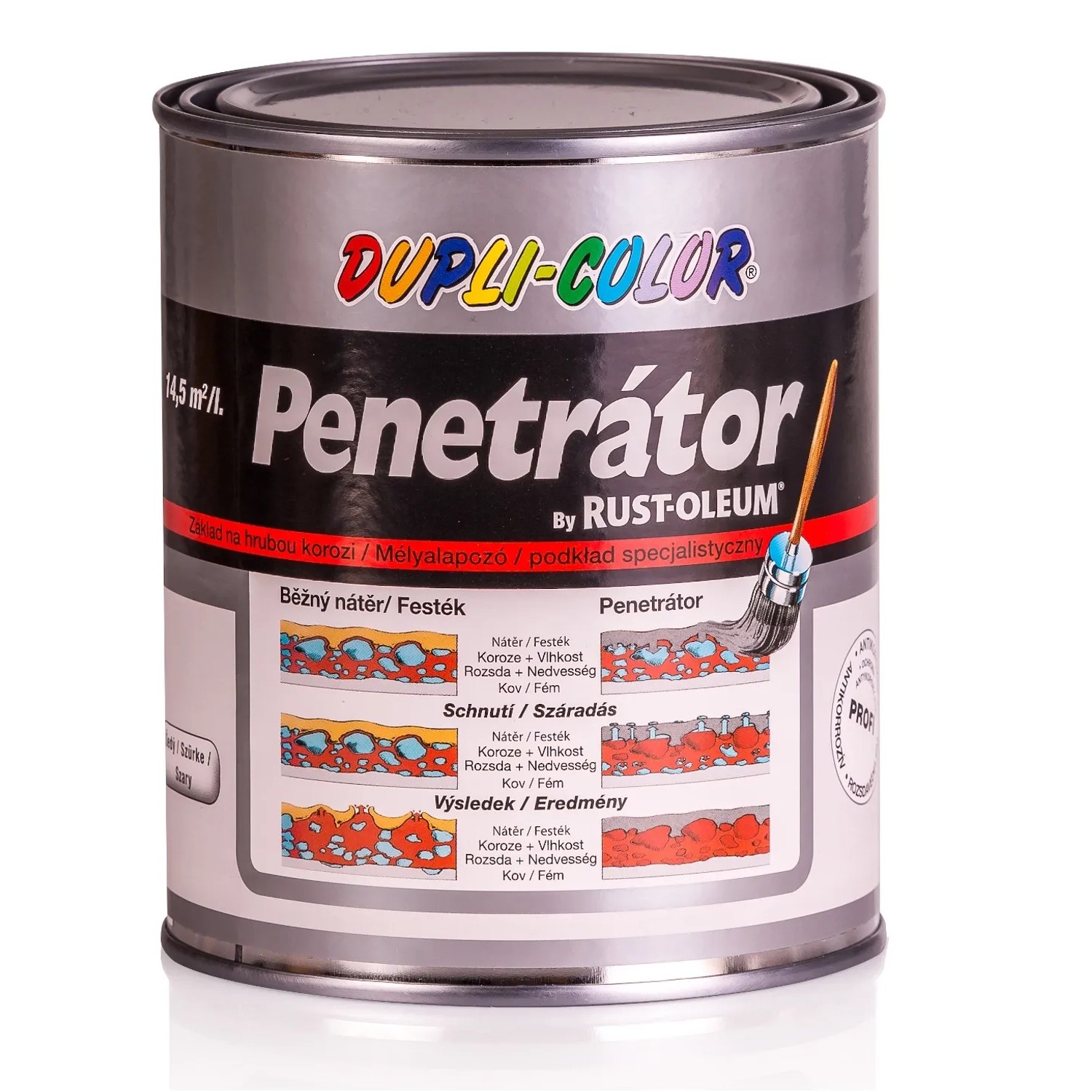 E-shop DUPLI-COLOR Penetrátor korózie Alkyton, sivá, 750 ml