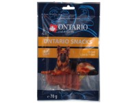 ONTARIO Maškrty pre psov Sušené jahňacie plátky 70 g