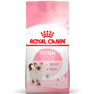 Royal Canin Kitten suché krmivo 2kg pre mačatá do 12 mesiacov. Krmivo pre mačky v ružovom vrecku.