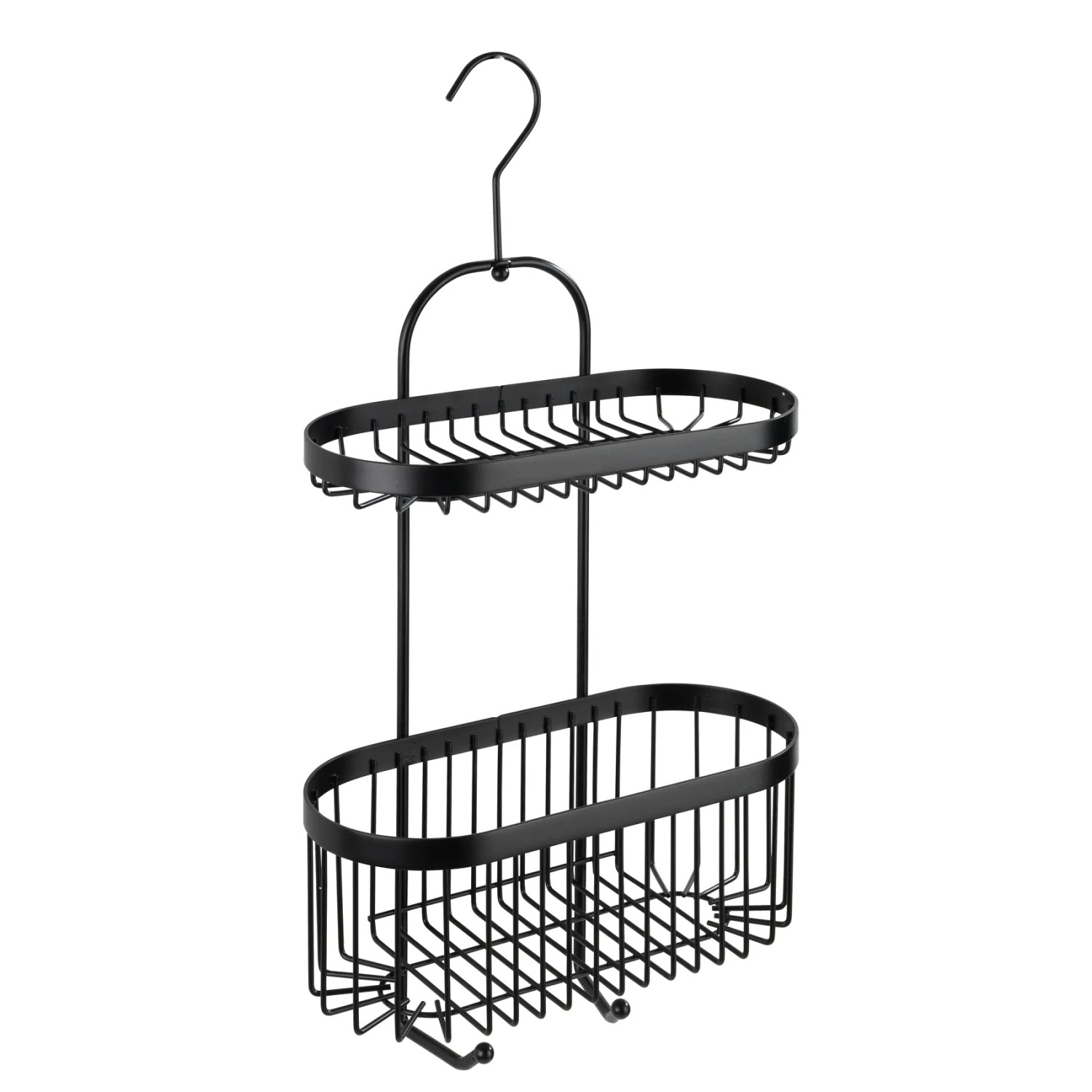 E-shop Wenko Závesný košík do sprchy Classic Plus Black, čierna, 26,5 x 47 x 12,5 cm